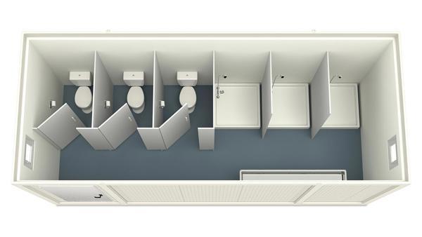 Sanitärcontainer 6m HI-FLEX 3 WC 3 Duschen