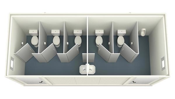 Sanitärcontainer 6m HI-FLEX 5 WC 1 Pissoir